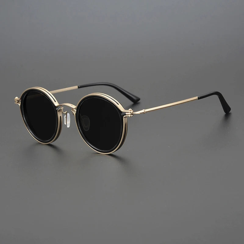 Unisex polarized sunglasses with UV400 protection & sleek metal frame for eye safety & style.