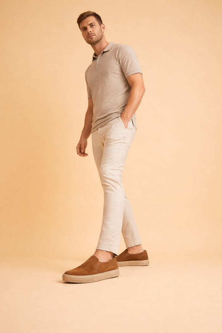 Classic men's elegant slip-on loafers, designed for sophisticated style & comfortable city wear.