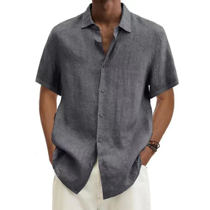 Crisp men's classic button down shirt, a foundational piece for any men's fashion wardrobe.