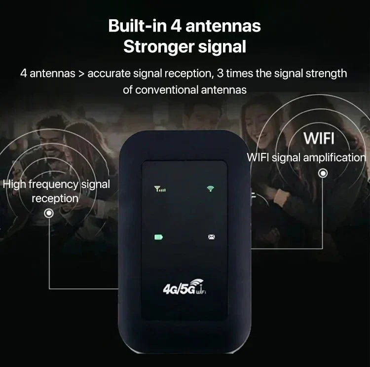 Reliable 5G mobile WiFi hotspot, ensuring seamless data connection & high-speed internet for remote work.