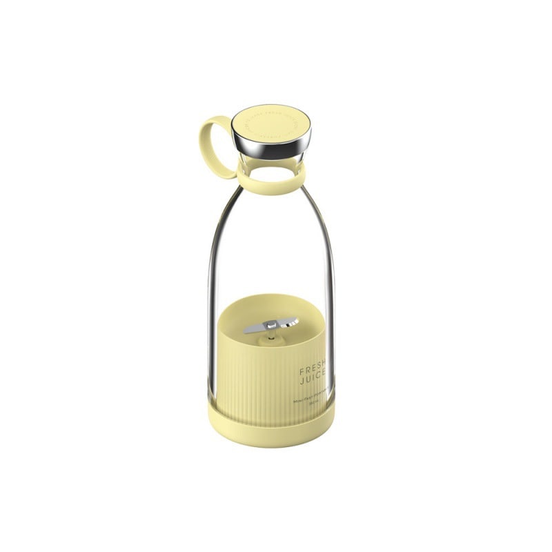 Travel-friendly personal blender with USB charging and robust stainless steel blending blades.
