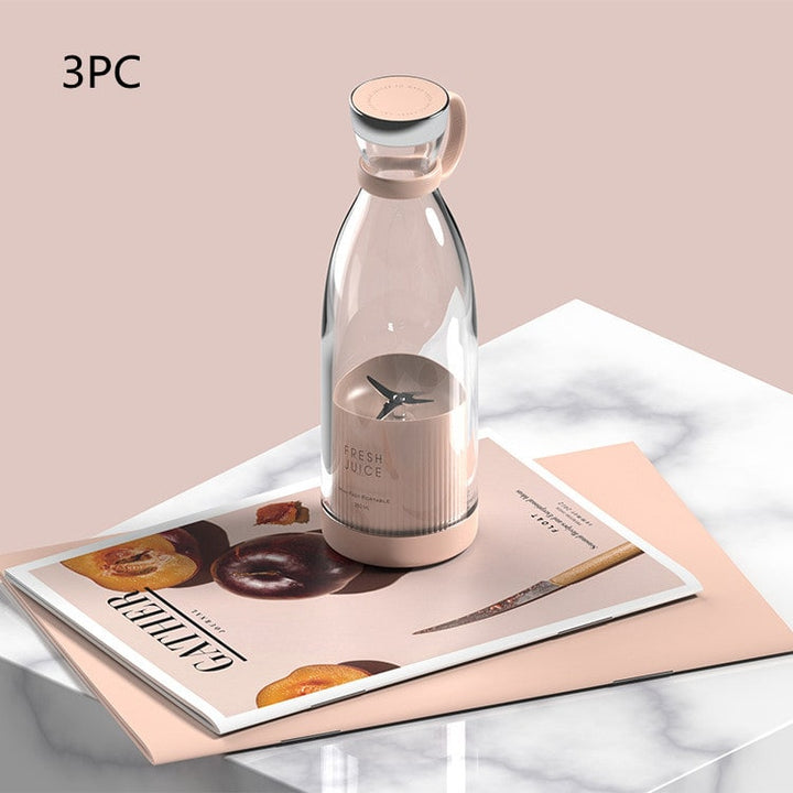 Rechargeable mini blender with powerful stainless steel blades for quick, fresh beverages anywhere.