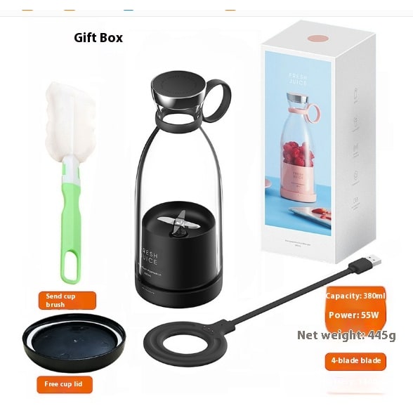 Sleek portable blender, USB rechargeable, designed for easy healthy drinks and on-the-go use.