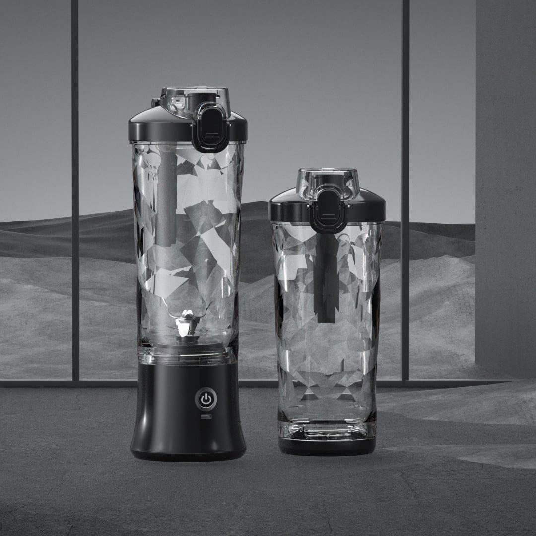 USB-C portable blender, a must-have kitchen appliance. Features a powerful 6-blade design for smooth drinks.