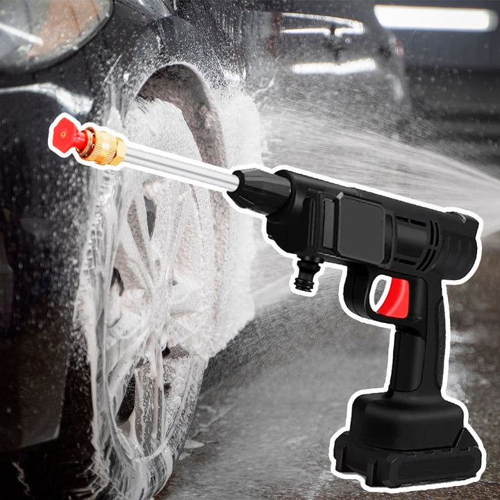 High-pressure cordless washer with powerful battery for efficient home & outdoor cleaning tasks. Mobile & versatile.