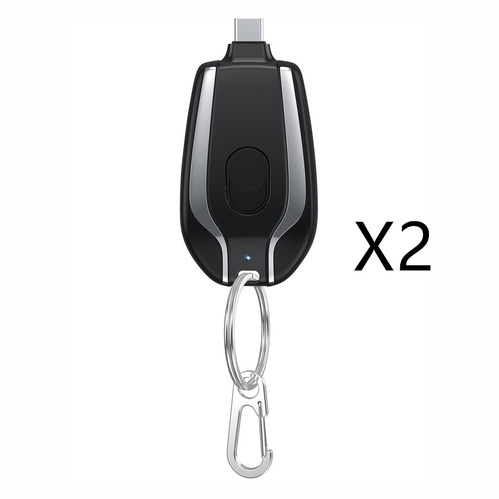 Keychain power bank for iPhone, a compact and ready emergency charger.