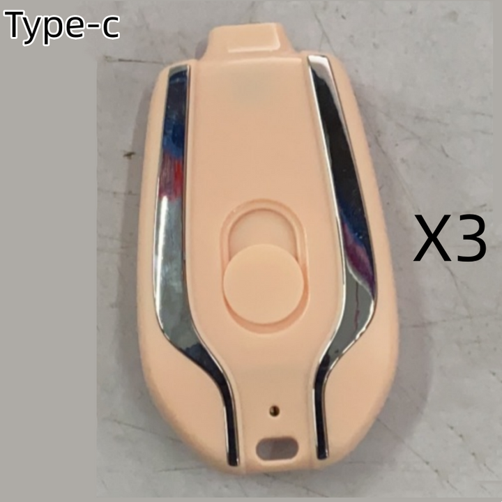 Android compatible keychain power bank, portable with retractable Type-C.