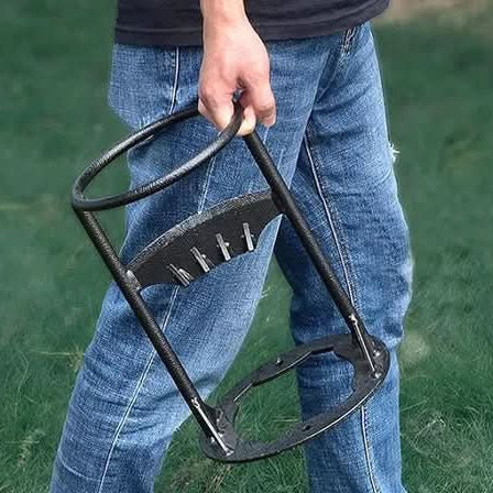 Durable manual log splitter tool, perfect for safe firewood prep. Heavy-duty wood splitting for outdoor camping.