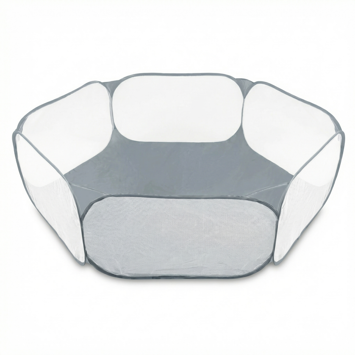 Safe and fun kids play area: a portable playpen with breathable mesh walls for indoor & outdoor use.