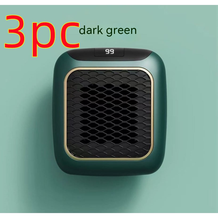 Modern compact electric heater with digital display, perfect for office or small spaces.