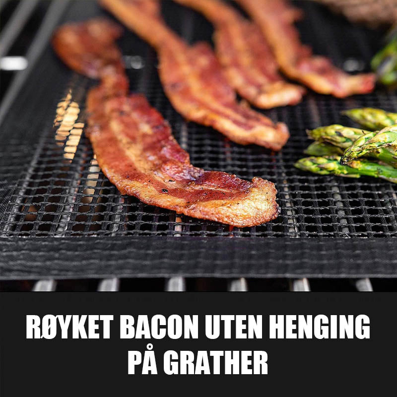 Eco-friendly reusable grill mat for healthy BBQ. Non-stick, heat resistant & simple to clean.