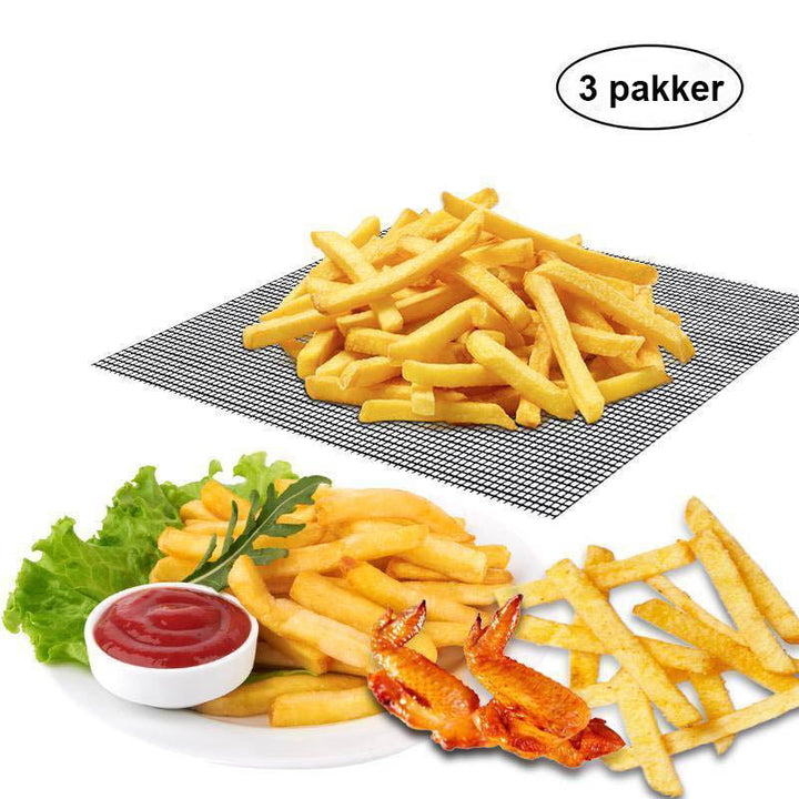 Cook effortlessly with this non-stick, heat resistant grill mat. Reusable, universal & easy clean for any BBQ.