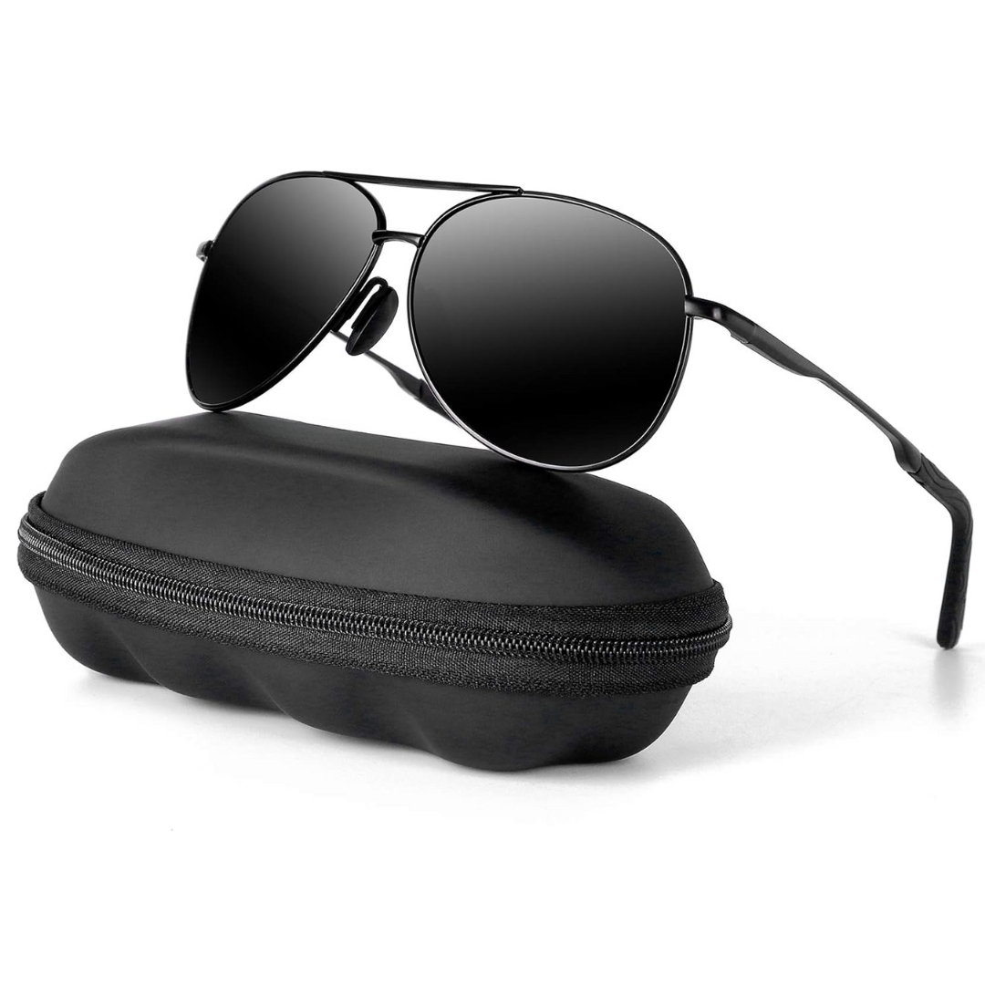 Joey model polarized aviator sunglasses for enhanced vision, comfort, and style.