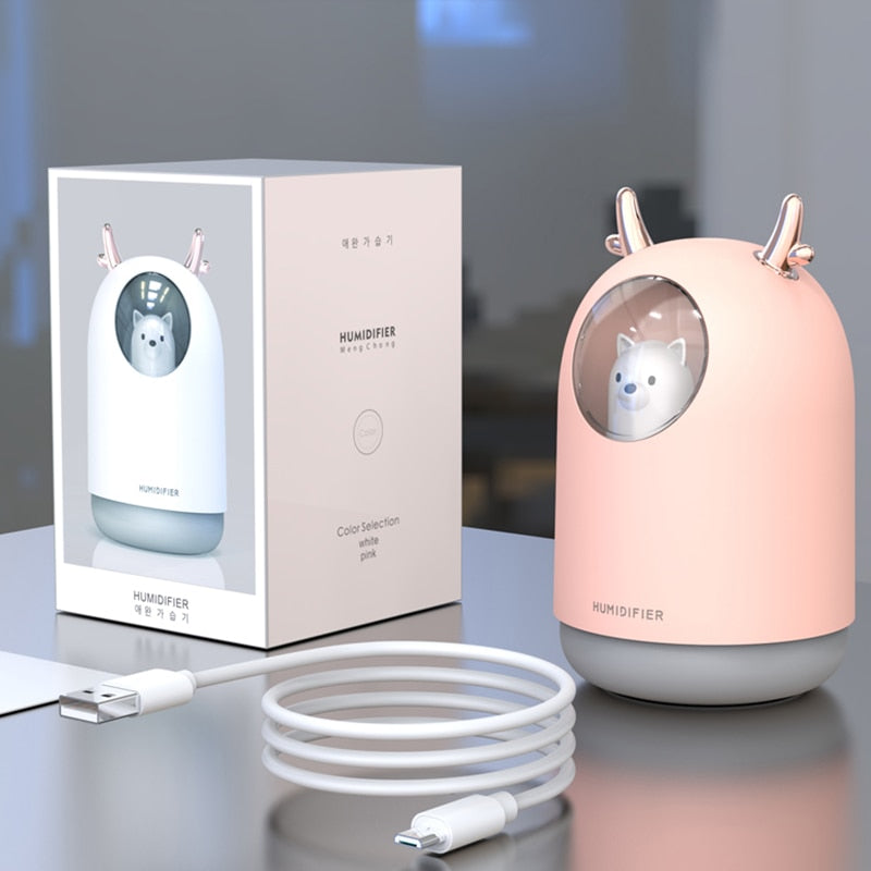 Elegant white nursery humidifier with LED night light, quiet ultrasonic mist. Improves room decor & air for baby health.