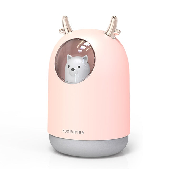 Quiet ultrasonic humidifier for children's nursery, features gentle LED night light. Improves air quality for sleep.