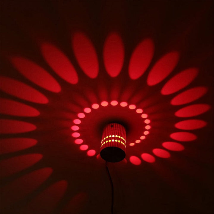 Nvroome spiral LED wall sconce, a modern fixture for dynamic interior lighting and home ambiance.