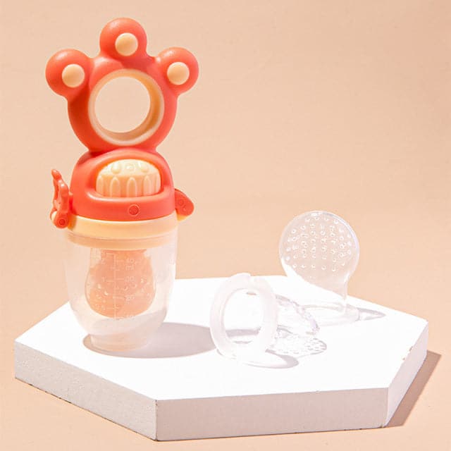 Infant silicone teether toy for gentle gum relief & soothing babies. BPA-free oral care accessory.