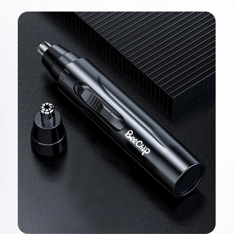 Precision rechargeable nose & ear hair trimmer. Painless removal for men & women. Essential grooming tool.