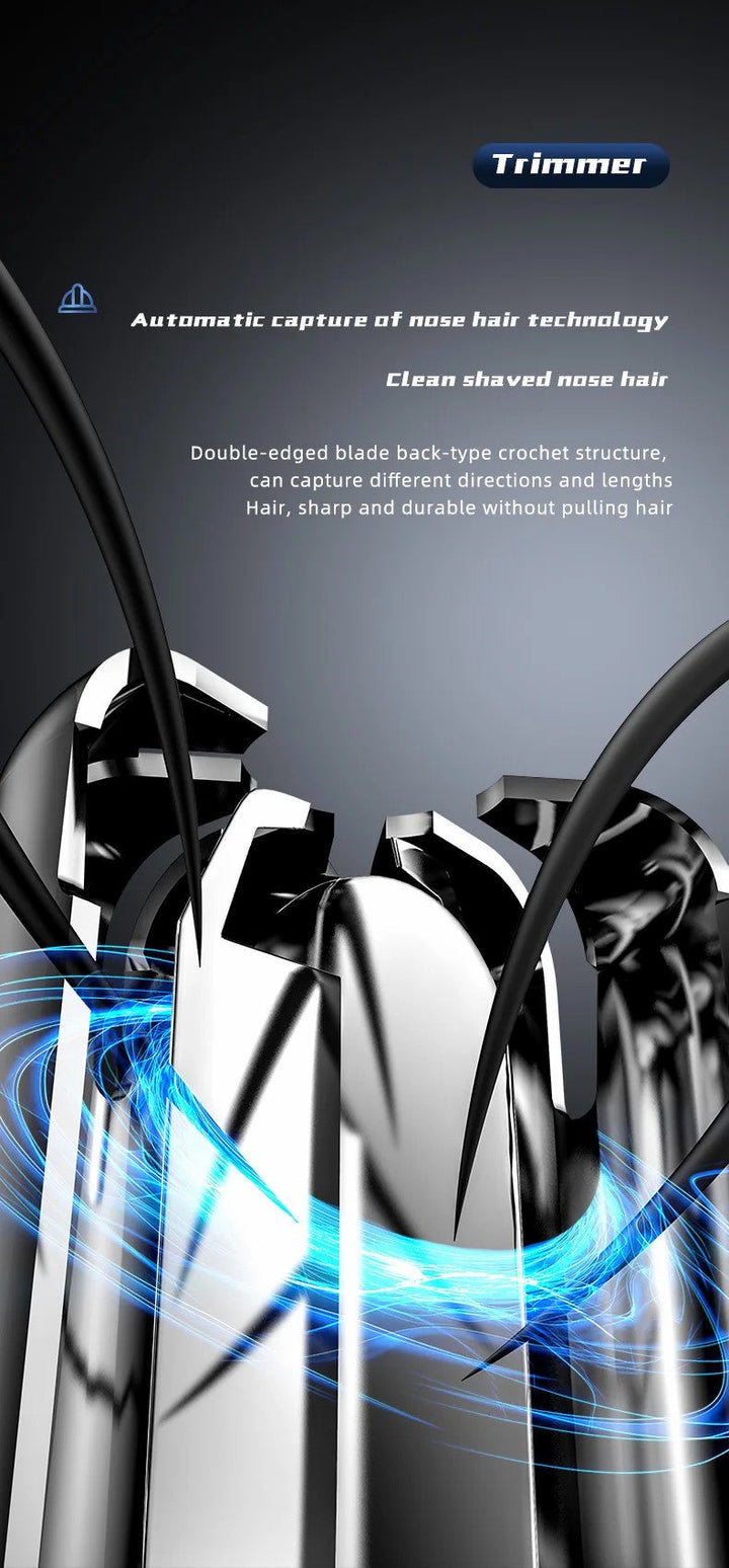 Rechargeable electric nose & ear trimmer. Painless grooming tool for men & women. Essential personal care.