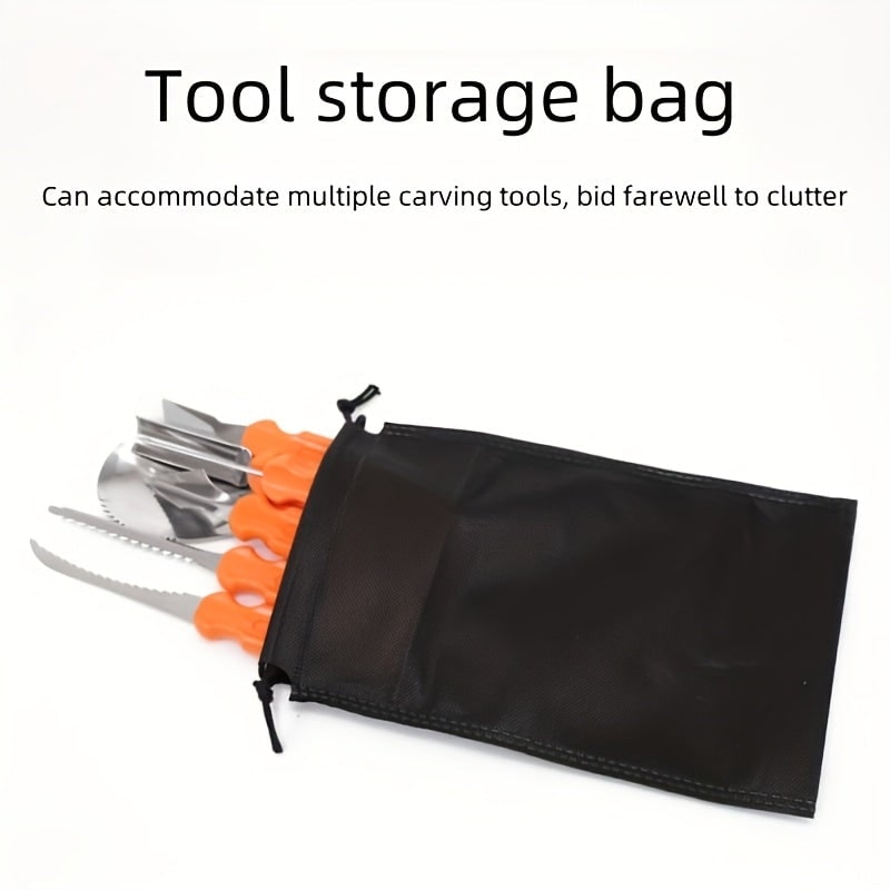 Essential 7-piece professional carving tool set for creating impressive Halloween pumpkins.