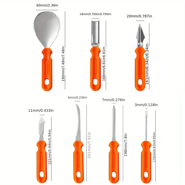 Spooky season essential: 7-piece professional pumpkin carving kit for detailed, creative DIY decor.