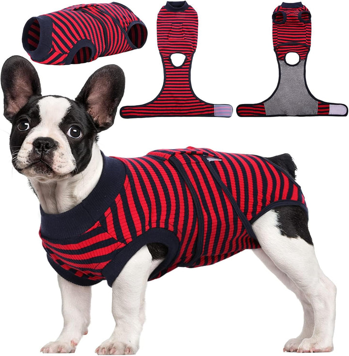 Pet healing suit for quick recovery. Protects surgical wounds & provides ultimate comfort post-op.