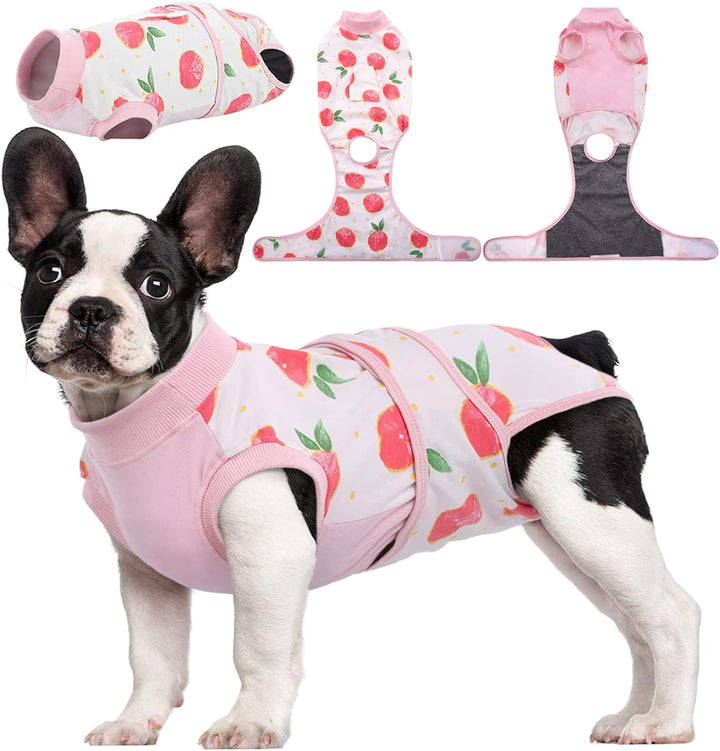 Comfortable pet recovery suit for dog & cat post-surgery healing. Protects wounds & offers comfort.