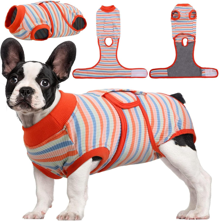 Comfortable pet recovery suit for dogs & cats. Provides essential wound protection after surgery.