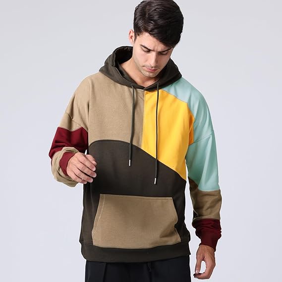 Modern men's apparel: a comfortable, long-sleeve pullover hoodie for everyday style.