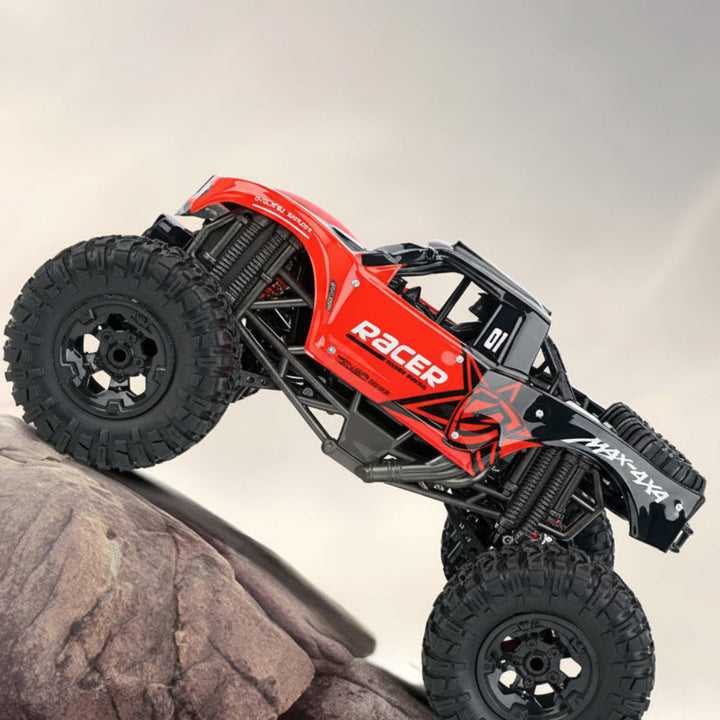 Blue waterproof remote control monster truck. Kids' amphibious 4WD all-terrain RC toy for off-road adventures.