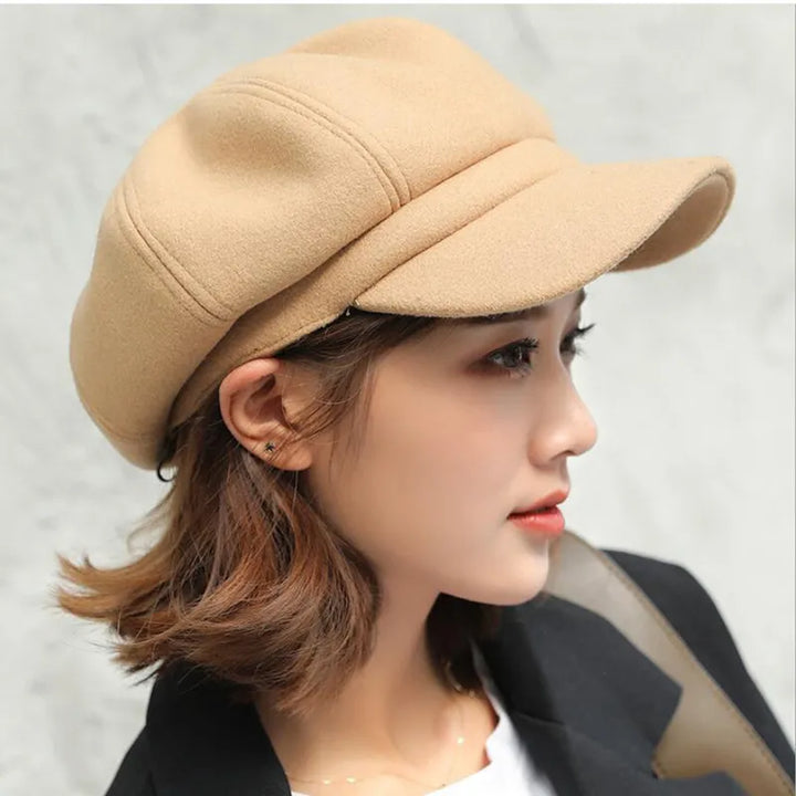 Classic retro cotton balloon hat for women, a timeless vintage winter fashion accessory.