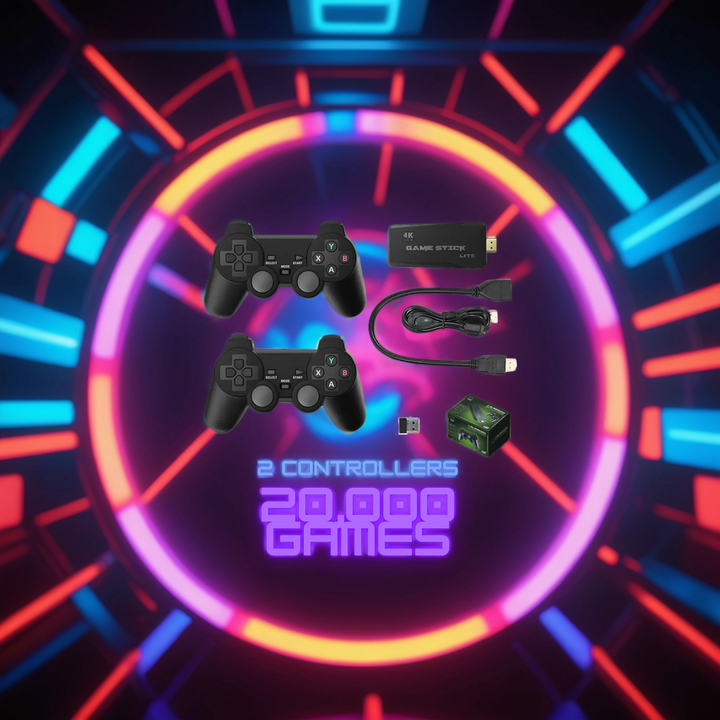 Experience nostalgic fun with this 4K HDMI Retro Gaming Console. Over 20,000 classic games, expandable.