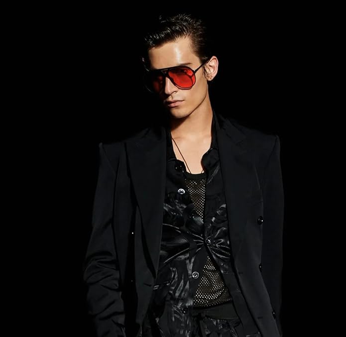 Stylish oversized aviator sunglasses, retro unisex eyewear for fashion & eye protection.