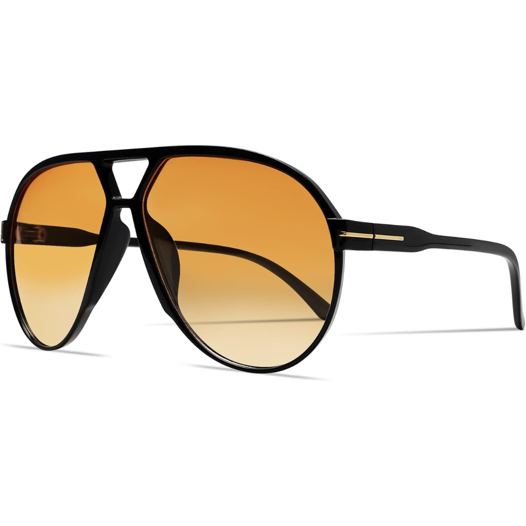 Amara retro oversized aviator sunglasses, perfect vintage eyewear accessory with UV400.