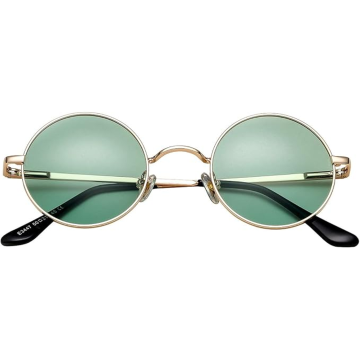 Stylish vintage round eyewear, polarized lenses for ultimate UV protection.