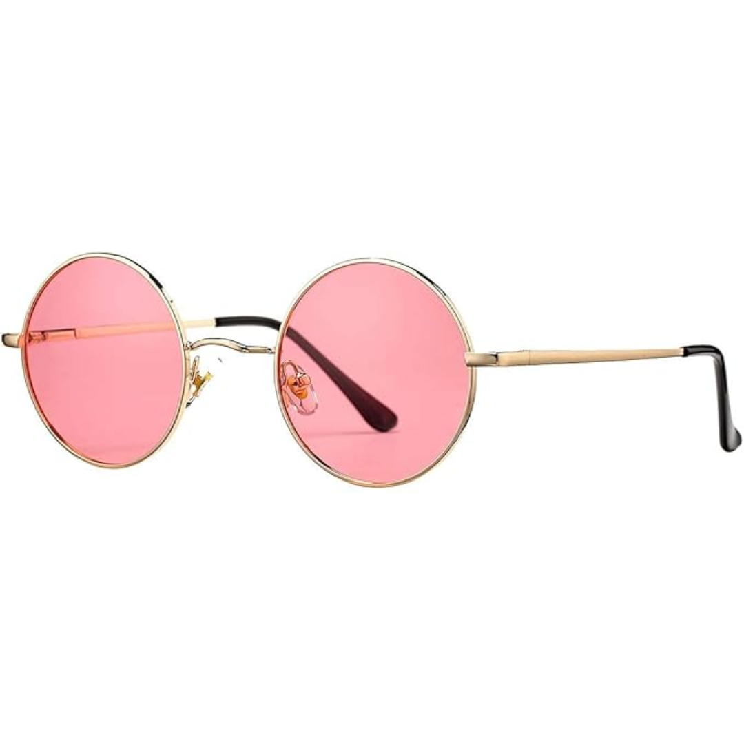 Classic round polarized sunglasses, unisex retro design for sun & style.