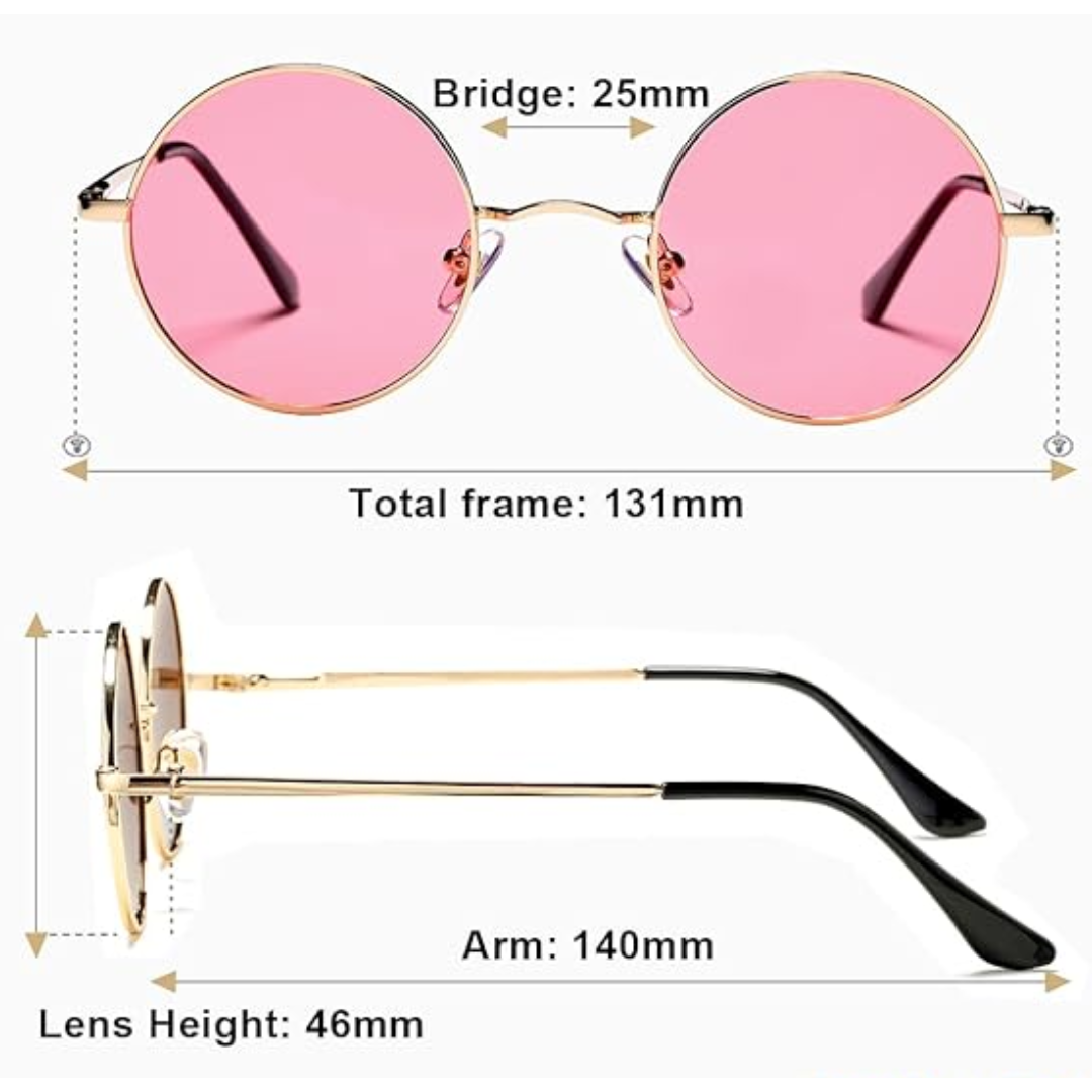 Vintage round polarized sunglasses for men & women, a timeless accessory.