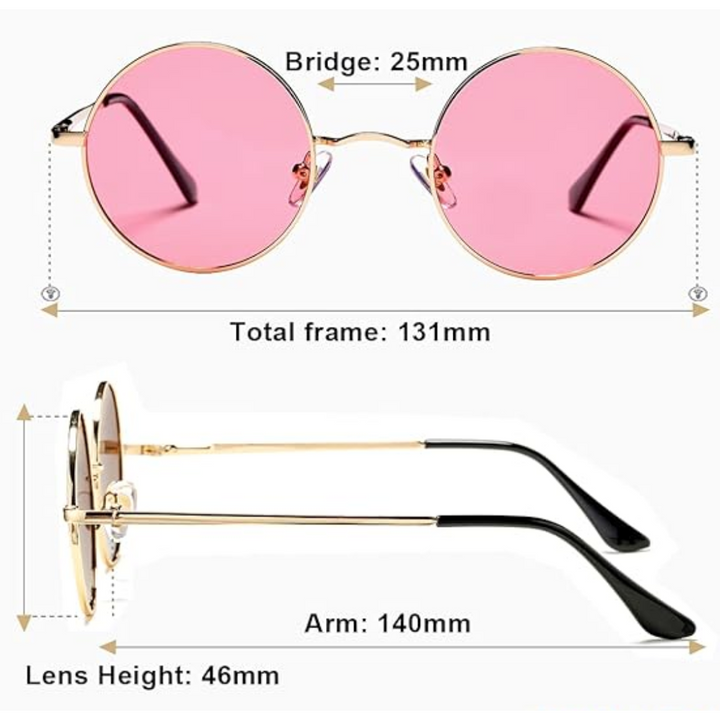 Vintage round polarized sunglasses for men & women, a timeless accessory.