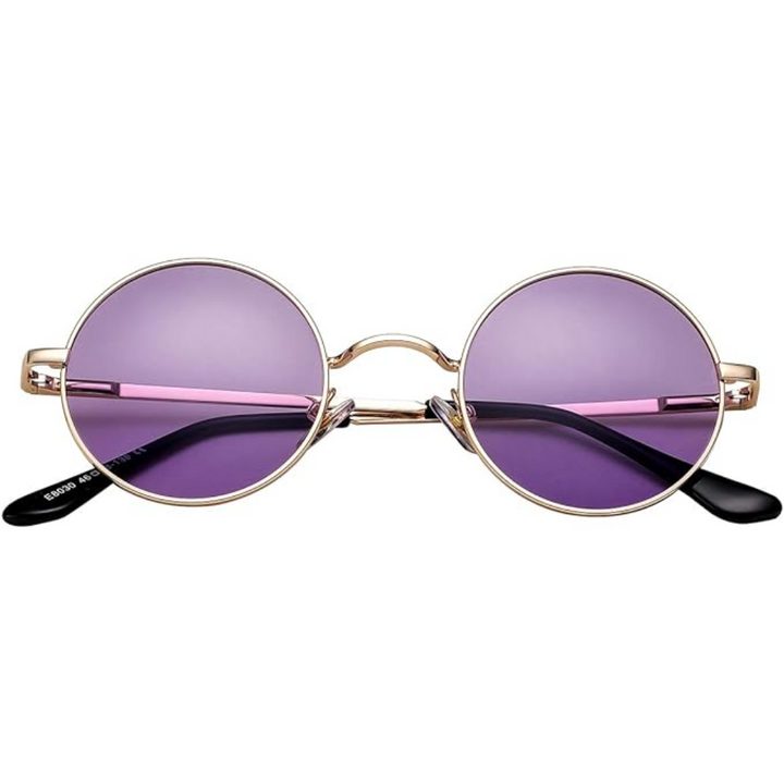 Polarized retro round sunglasses with UV protection, enhancing any outfit.