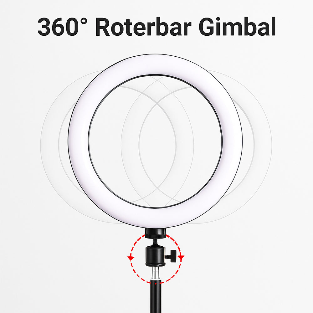 10-inch professional ring light for photography, enhancing portraits and product shots with soft, even light.