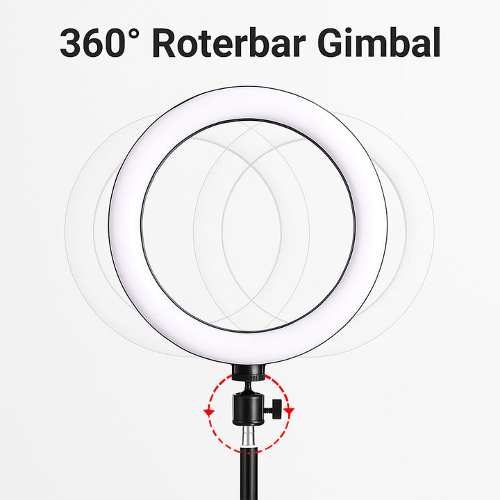 10-inch professional ring light for photography, enhancing portraits and product shots with soft, even light.