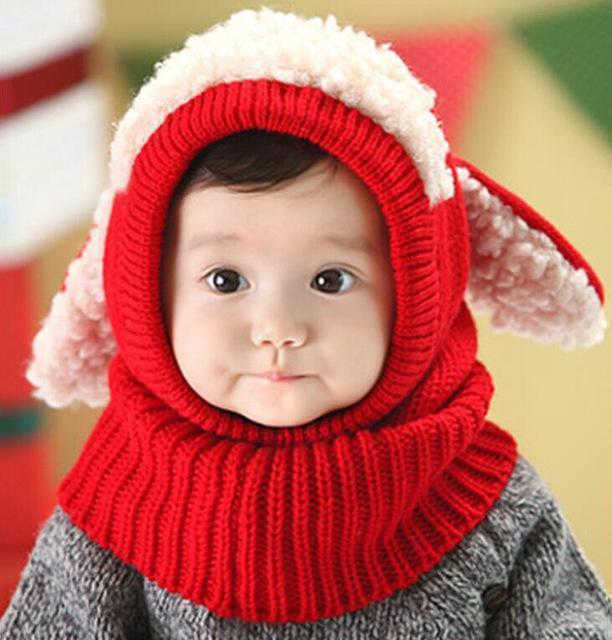 Cozy children's winter hat & scarf set. Warm balaclava design for infants, toddlers & kids in cold weather.