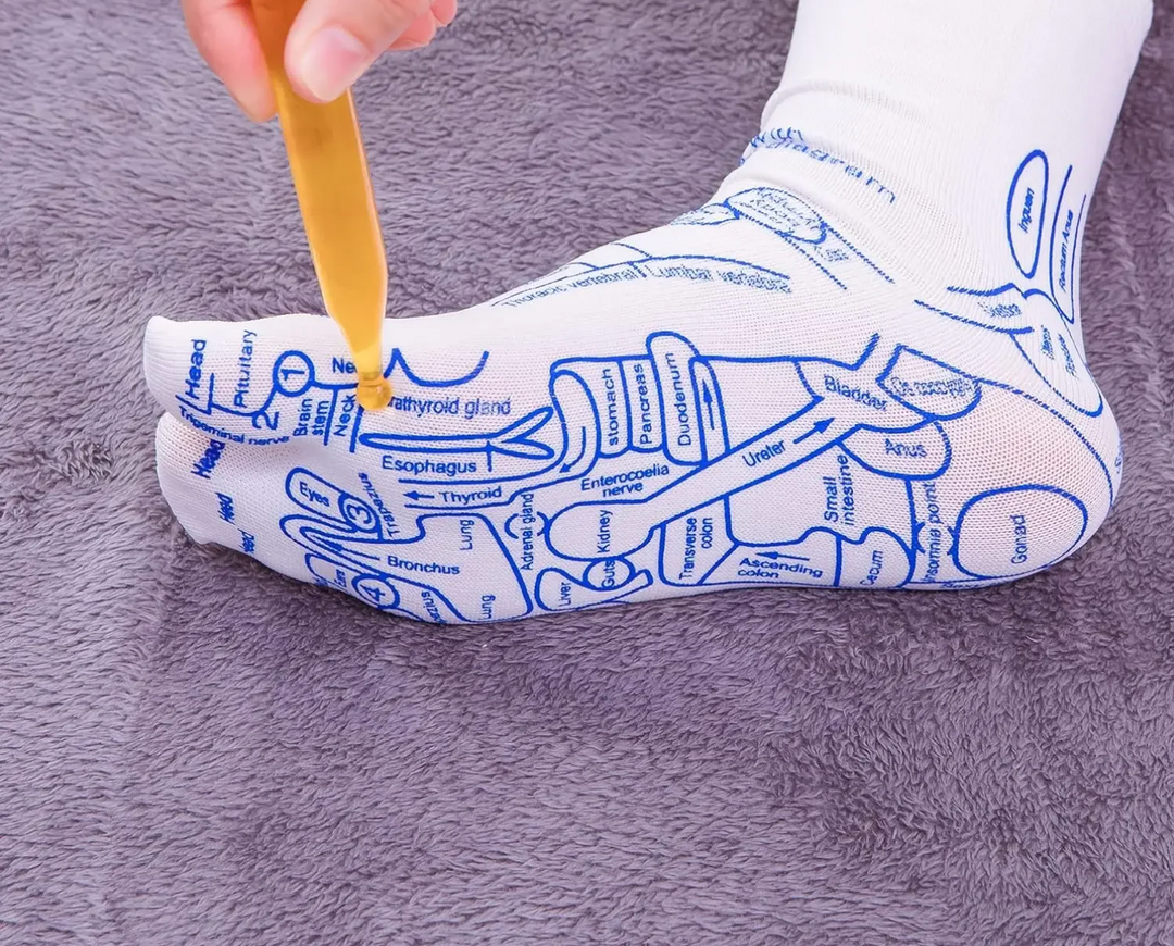 Promote health & relaxation with unisex reflexology massage socks, ideal for daily footcare.