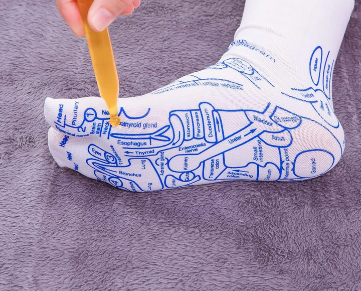 Promote health & relaxation with unisex reflexology massage socks, ideal for daily footcare.