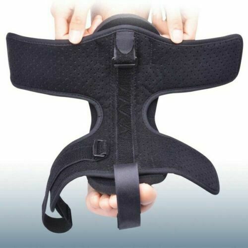 Adjustable foot drop brace for pain management. Unisex ankle splint offers arch support & recovery.