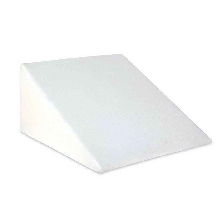 Unisex wedge pillow for restful sleep, improved circulation, and shoulder pain relief.