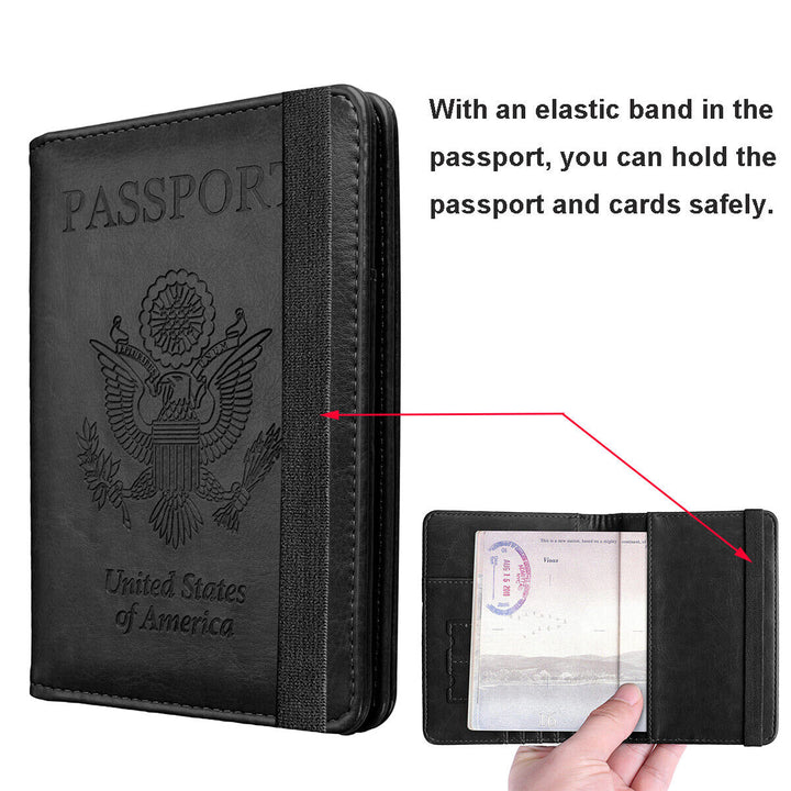 Essential travel accessory: Unisex RFID passport wallet for secure storage of documents & cards.