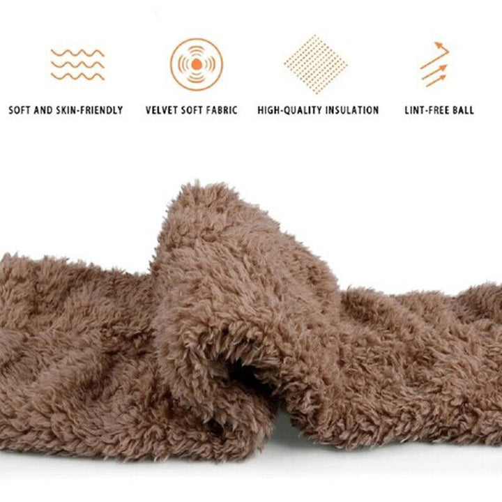 Soft women's high winter socks, ideal for cold weather, providing plush and cozy foot comfort.