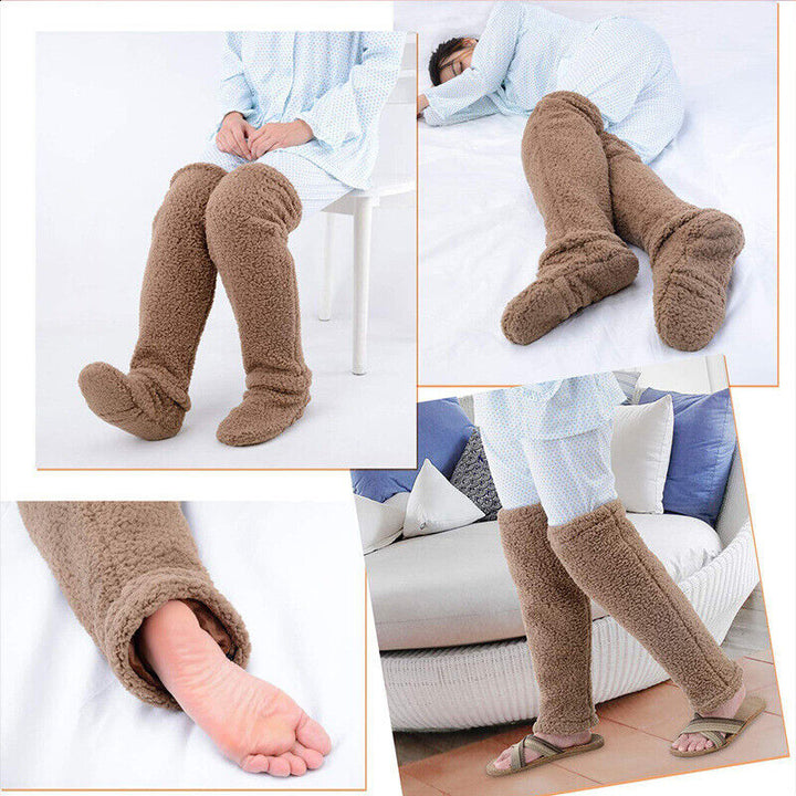 Cozy women's long winter socks, warm thermal design for superior foot comfort & style.