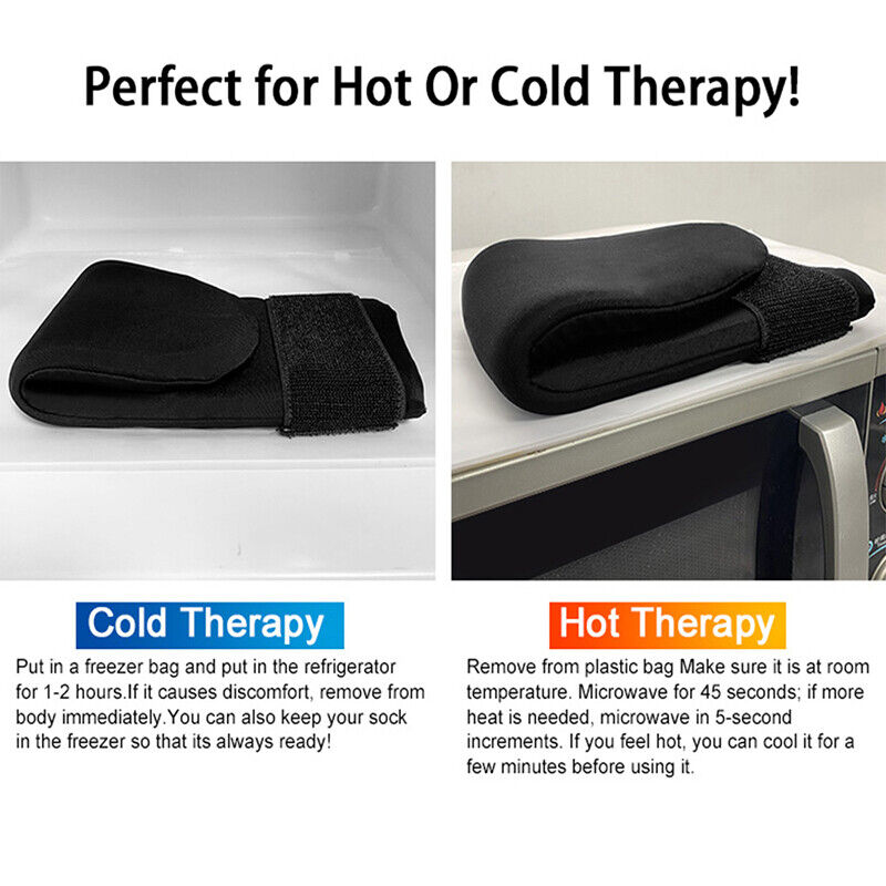 Targeted hot/cold therapy with this reusable foot wrap. Ideal for foot pain relief, swelling, and post-activity recovery.